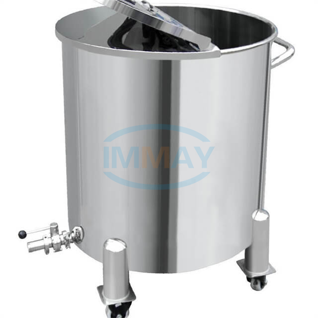 500L Lid Open Sanitary Stainless Steel Liquid Cream Storage Tank