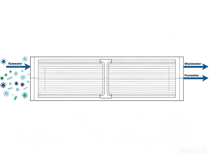 Reverse osmosis membrane separates viruses and bacteria Reverse osmosis membrane separates viruses and bacteria