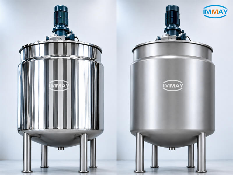 Different surface for stainless steel mixing tanks Different surface for stainless steel mixing tanks