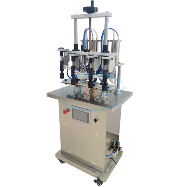 Semi Automatic 4 Nozzles Vacuum Filling Machine for Perfume Toilet Water Essential Oil Mosquito Repellent