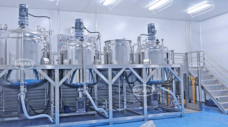 Cosmetic cream and lotion production line