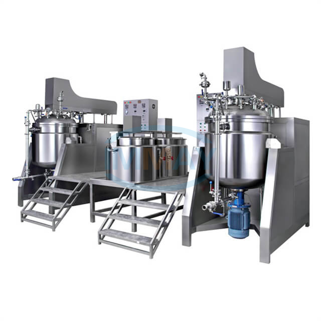 500L Hydraulic Lifting Vacuum Homogenizing Emulsifying Mixing Machine with Blade for Paste And Liquid Production