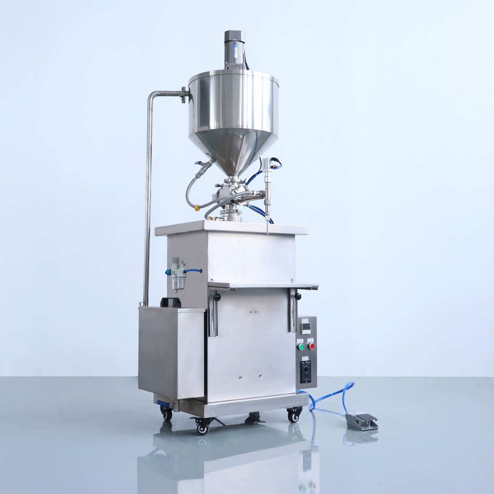 Semi automatic heating stirring filling machine