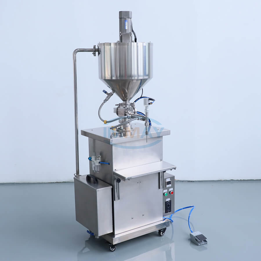 Semi Automatic Filling Machine with Heater And Mixer for Vaseline Hair Wax Lip Oil Shoe Polish Chilblain Cream
