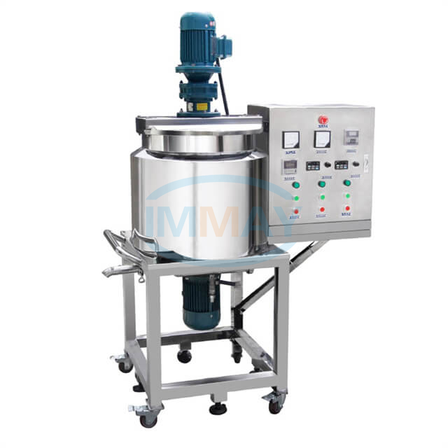 Small 50 Gallons Movable Mixing Tank with Homogenizer for Cosmetic Food Pharmacy And Chemical Industry 