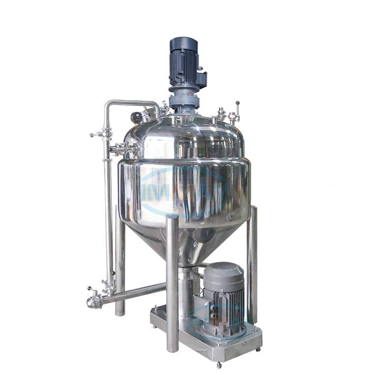 Cream Liquid Vacuum Stainless Steel Mixing Tank with Circulation