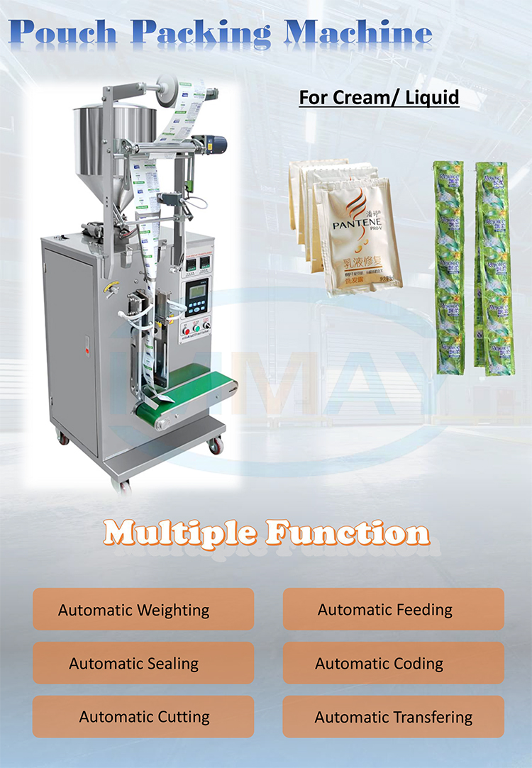 Cream sachet packing machine