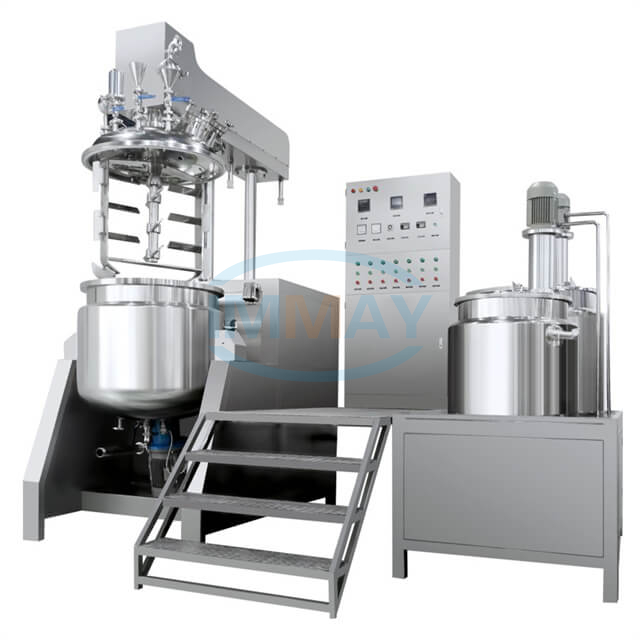 High Shear Homogenizing Machine Hydraulic Lifting Vacuum Emulsifier Cosmetic Mixer 100L 200L 500L 