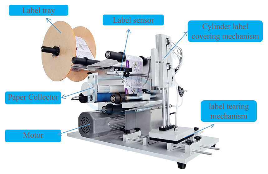 semi-automatic flat bottle labeller D1