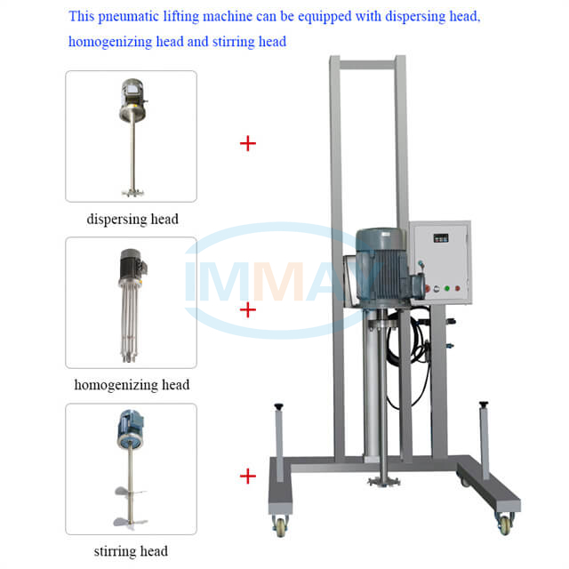 Industrial Movable Pneumatic Lifting High Speed Disperser 