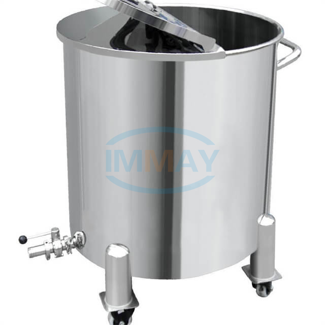 500L Lid Open Sanitary Stainless Steel Liquid Cream Storage Tank 