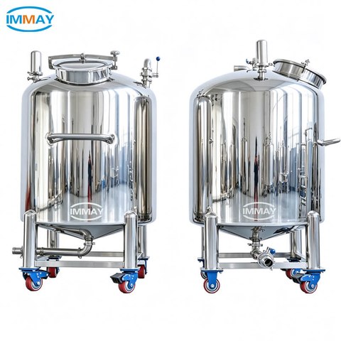 500L Lotion Oil Syrup Mobile Stainless Steel Storage Tank